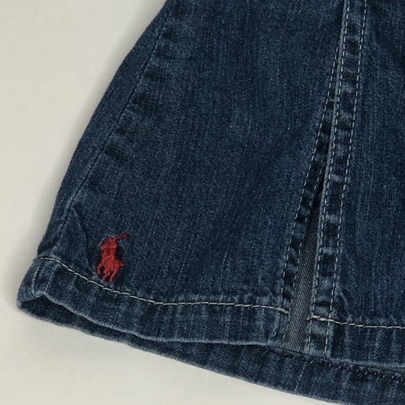 Ralph Lauren Denim Slitted Baby Skort - Picture 2 of 5